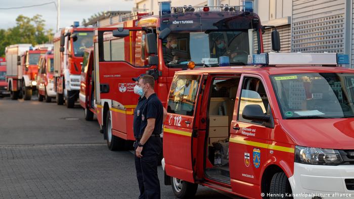 Waldbrände in Griechenland - Feuerwehrkräfte aus NRW Konvoi 