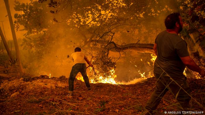 Incendios en Eubea, Grecia.