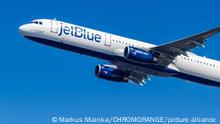 New York Vereinigte Staaten 1 März 2020: Ein Airbus A321 Flugzeug der JetBlue mit dem Kennzeichen N934JB auf dem Flughafen New York John F Kennedy (JFK) in den Vereinigten Staaten
