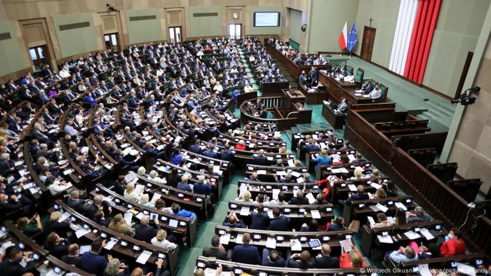 Sesión del Parlamento en Polonia.