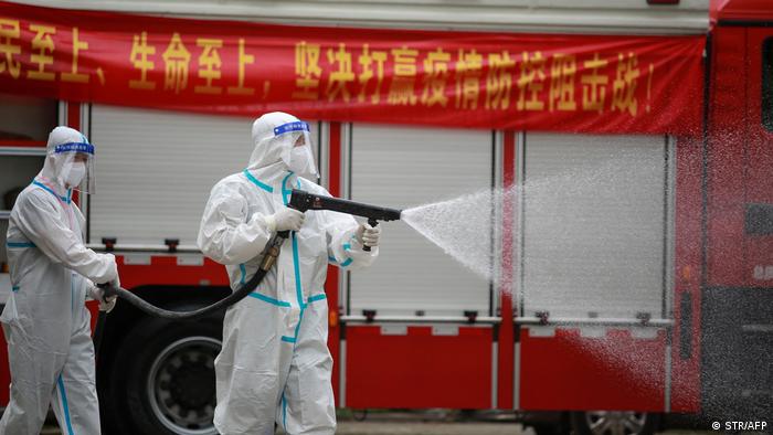 China Coronavirus l Desinfektion in Yangzhou