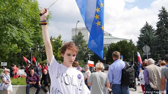 Protest poparcia dla UE w Warszawie