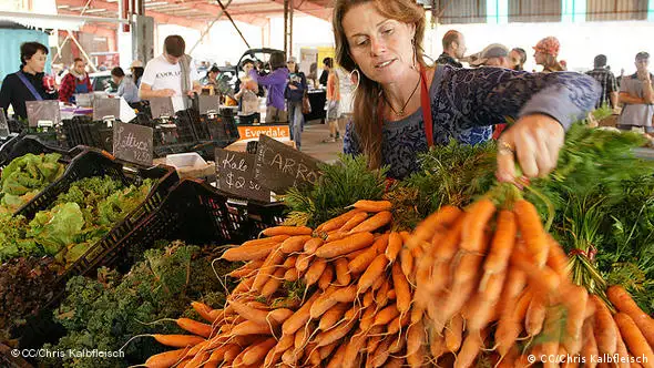 fresh carrots for sale at the farmers market