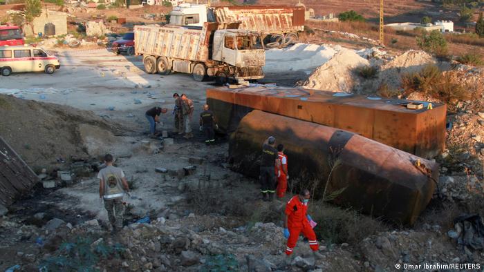 Libanon Explosion eines Treibstofftanks in Akkar