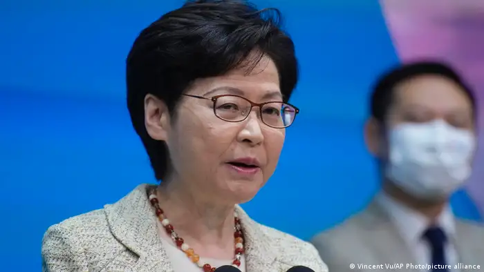 Hongkong Carrie Lam PK Sanktionspolitik