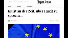 Screenshot Magyar Nemzet 19.08.2021 Huxit