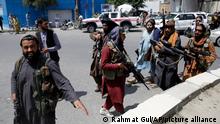 Taliban fighters patrol in Kabul, Afghanistan, Thursday, Aug. 19, 2021. The Taliban celebrated Afghanistan's Independence Day on Thursday by declaring they beat the United States, but challenges to their rule ranging from running a country severely short on cash and bureaucrats to potentially facing an armed opposition began to emerge. (AP Photo/Rahmat Gul)