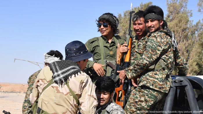 Members of the Fatemiyoun Brigade in Syria.