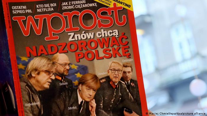  Angela Merkel and EU leaders in Nazi unifroms on cover of Polish magazine