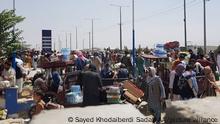 KABUL, AFGHANISTAN-AUGUST 21: Afghans continue to wait around the Hamid Karzai International Airport as they try to flee the Afghan capital of Kabul, Afghanistan on August 21, 2021. Sayed Khodaiberdi Sadat / Anadolu Agency