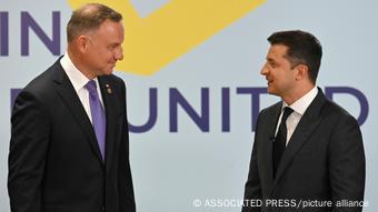 Анджей Дуда и Владимир Зеленский на саммите Крымской платформы 