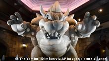 Inside of the Bowser Castle is unveiled to media at SUPER NINTENDO WORLD, scheduled to open on February 4, 2021, in Universal Studio Japan (USJ) in Osaka on Nov. 30, 2020. ( The Yomiuri Shimbun via AP Images ) 