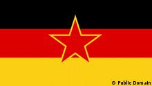 Flag of SFR Yugoslav German Minority (c) Wikipedia.png: Fahne der deutschen Minderheit im sozialistischen Jugoslawien. Quelle: https://upload.wikimedia.org/wikipedia/commons/6/6c/Flag_of_SFR_Yugoslav_German_Minority.svg
