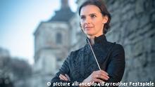 Oksana Lyniv (43), Dirigentin aus der Ukraine. Der erklärte Höhepunkt der Bayreuther Festspiele ist gleichzeitig ein tatsächlich historischer Moment: Zum ersten Mal in 145 Jahren Festspielgeschichte wird eine Frau am Dirigentenpult von Bayreuth stehen. +++ dpa-Bildfunk +++