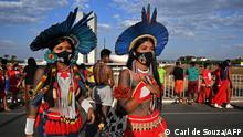 Indigenous people protest land restrictions in Brazil