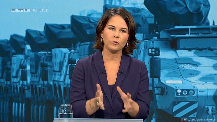 Annalena Baerbock during the tv debate