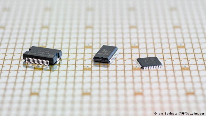 Close-up image of semiconductors