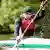 Para-canoeist Anas Al Khalifa is seen during a training session in Halle, Germany