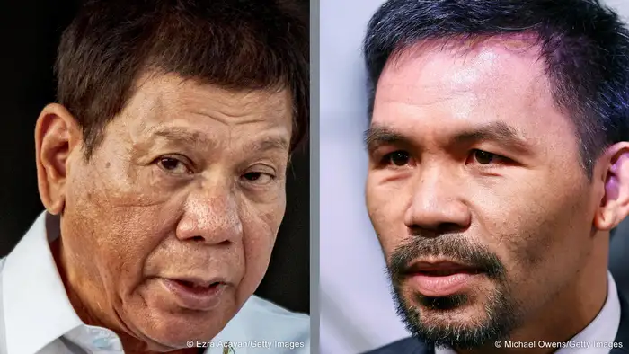 Bildkombo | Rodrigo Duterte und Manny Pacquiao