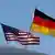 Nationalflaggen von Amerika und Deutschland