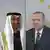 Bildkombo Abu Dhabi Kronprinz Scheich Mohammed und  türkischer Ministerpräsident Erdogan