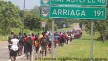 August 29, 2021: EUM20210829SOC22.JPG.TAPACHULA, Chis., MigrantsMigrantesChiapas.- Visiblemente cansados y con los pies lastimados, hombres, mujeres y niÃ±os migrantes de HaitÃ­, Cuba, Venezuela, Colombia, Ãfrica, Honduras, El Salvador, Nicaragua y Guatemala avanzaron ayer en caravana hasta el municipio de Escuintla, a pesar de las amenazas del Instituto Nacional de MigraciÃ³n (INM) de detenerlos si no aceptan retornar a Tapachula. Domingo 29 de agosto de 2021. Foto: Agencia EL UNIVERSALRDB. (Credit Image: © El Universal via ZUMA Press Wire
