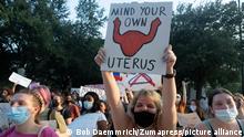 September 1, 2021, Austin, TX, United States: University of Texas women rally at the Texas Capitol to protest Governor Greg Abbott's signing of the nation's strictest abortion law that makes it a crime to abort a fetus after six weeks, or when a ''heartbeat'' is detected. Abbott signed the law Wednesday, Sept. 1st, 2021. (Credit Image: Â© Bob Daemmrich/ZUMA Press Wire