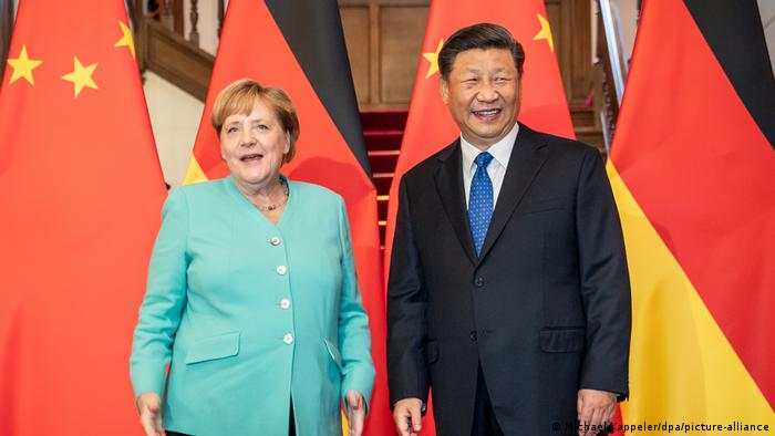 Kanselir Jerman Angela Merkel dan Presiden China Xi Jinping