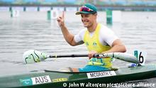 Tokyo 2020 Paralympic Games - Day Ten. Australia's Curtis McGrath celebrates winning the gold medal in the Men's Kayak Single 200m - KL2 Final A at the Sea Forest Waterway during day ten of the Tokyo 2020 Paralympic Games in Japan. Picture date: Friday September 3, 2021. See PA story PARALYMPICS Canoe. Photo credit should read: John Walton/PA Wire. RESTRICTIONS: Use subject to restrictions. Editorial use only, no commercial use without prior consent from rights holder. URN:62152277