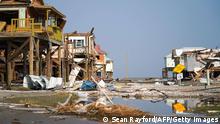 GRAND ISLE, LA - SEPTEMBER 3: Storm damaged houses after Hurricane Ida on September 3, 2021 in Grand Isle, Louisiana. Ida made landfall as a Category 4 hurricane five days before in Louisiana and brought flooding, wind damage and power outages along the Gulf Coast. Sean Rayford/Getty Images/AFP
== FOR NEWSPAPERS, INTERNET, TELCOS & TELEVISION USE ONLY ==