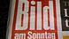 The mast head for Bild am Sonntag newspaper The mast head for Bild am Sonntag newspaper