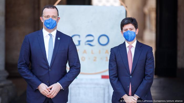 Italien l G20-Treffen Gesundheitsminister Coronavirus, Rom l Jens Spahn und Roberto Speranza Italien l G20-Treffen Gesundheitsminister Coronavirus, Rom l Jens Spahn und Roberto Speranza