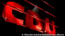 The CDU logo lit red at the Konrad Adenauer House - the CDU's headquarters - in Berlin, Germany, 08 October 2017. The CDU and CSU met here for consultations on their future common course in regards exploratory talks with the Alliance 90/The Greens and the FDP. Photo: Maurizio Gambarini/dpa
