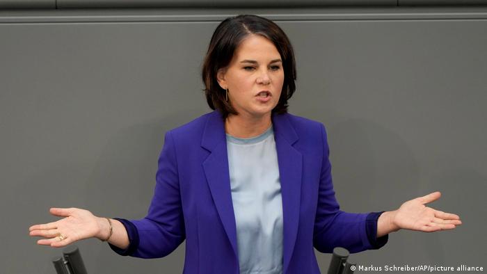 Annalena Baerbock, el pasado 7 de septiembre durante un debate sobre la situación en Alemania previo a las elecciones.