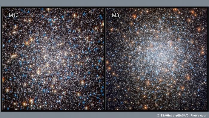 Vistas del Hubble los cúmulos globulares M13 (2010) y M3 (2019)