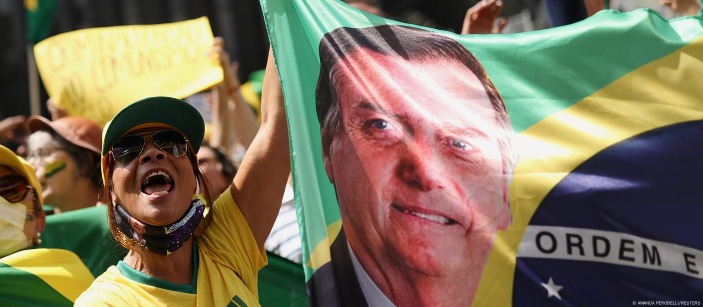 Marcha pró-Bolsonaro em São Paulo, em 7 de setembro de 2021
