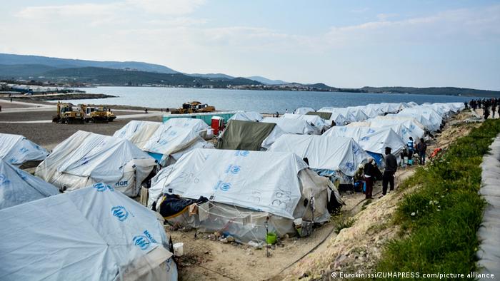 Kara Tepe refugee camp, on the northeastern Aegean island of Lesbos in late March 2021
