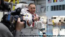 Der ESA-Astronaut Matthias Maurer beim Training (zu dpa «Der Countdown läuft: Astronaut Maurer vor dem Start zur ISS»). +++ dpa-Bildfunk +++
