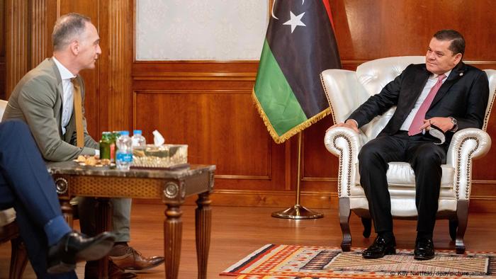 Maas zu Besuch beim libyschen Außenminister Hamid Dbeibades, Premierminister Maas zu Besuch beim libyschen Außenminister Hamid Dbeibades, Premierminister