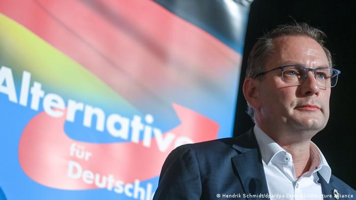 Deutschland Tino Chrupalla bei einer AfD-Wahlkampfveranstaltung
