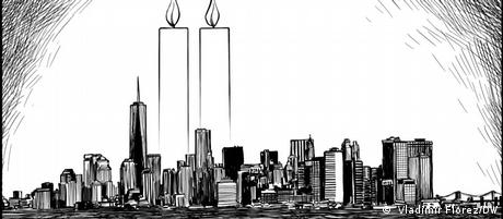 USA Cartoon Gedenken an 9/11