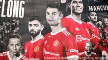 Manchester United Player Mural - Old Trafford. Manchester United's Cristiano Ronaldo has been added to the player mural artwork on the outside of Old Trafford stadium, Manchester. Picture date: Thursday September 9, 2021. See PA story SOCCER Ronaldo. Photo credit should read: Martin Rickett/PA Wire. RESTRICTIONS: Use subject to restrictions. Editorial use only, no commercial use without prior consent from rights holder. URN:62294545