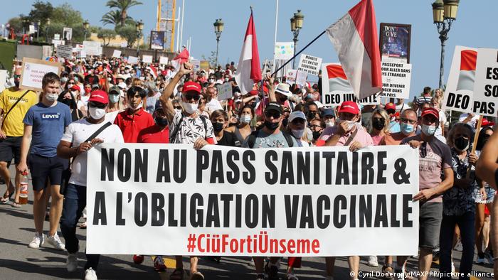 Frankreich Monaco | Protest gegen Coronamaßnahmen