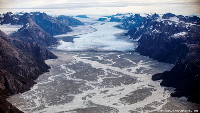 Melting Sermeq glacier 80 kilometers south of Nuuk, Greenland, September 11, 2021