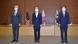 Senior envoys from Japan, the US and South Korea pictured at trilateral talks in Tokyo Senior envoys from Japan, the US and South Korea pictured at trilateral talks in Tokyo