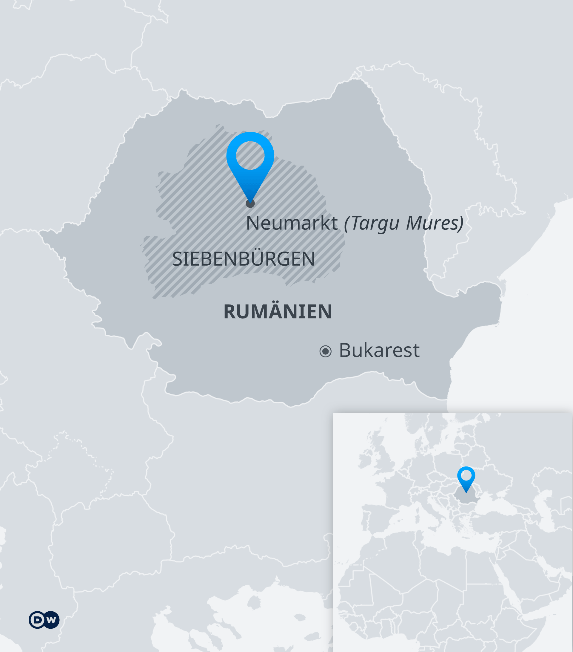 Karte Rumänien Neumarkt Siebenbürgen DE