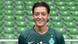 A smiling Mesut Oezil in Werder Bremen strip A smiling Mesut Oezil in Werder Bremen strip