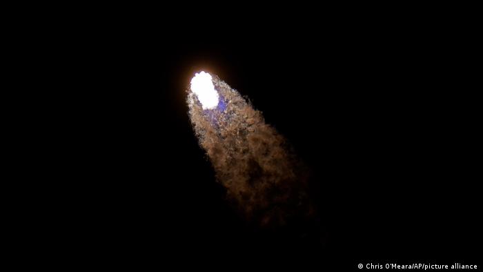 A SpaceX Falcon 9 rocket, with four private citizens onboard, lifts off from Kennedy Space Center's Launch Pad 39-A 