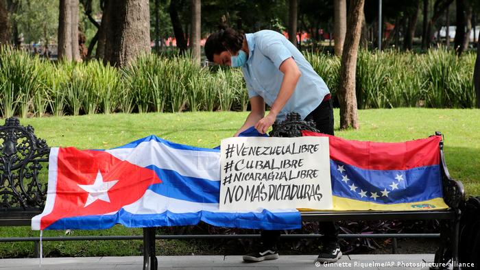 Protestas contra los gobiernos de Venezuela, Cuba y Nicaragua en México. (18.09.2021).