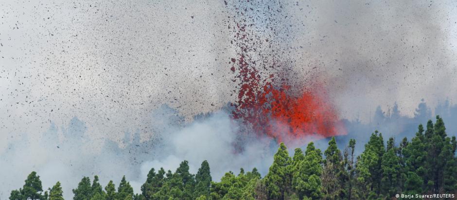 Erupção de vulcão em La Palma, nas Ilhas Canárias 